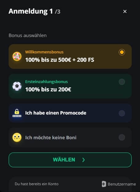 excitewin registrierung