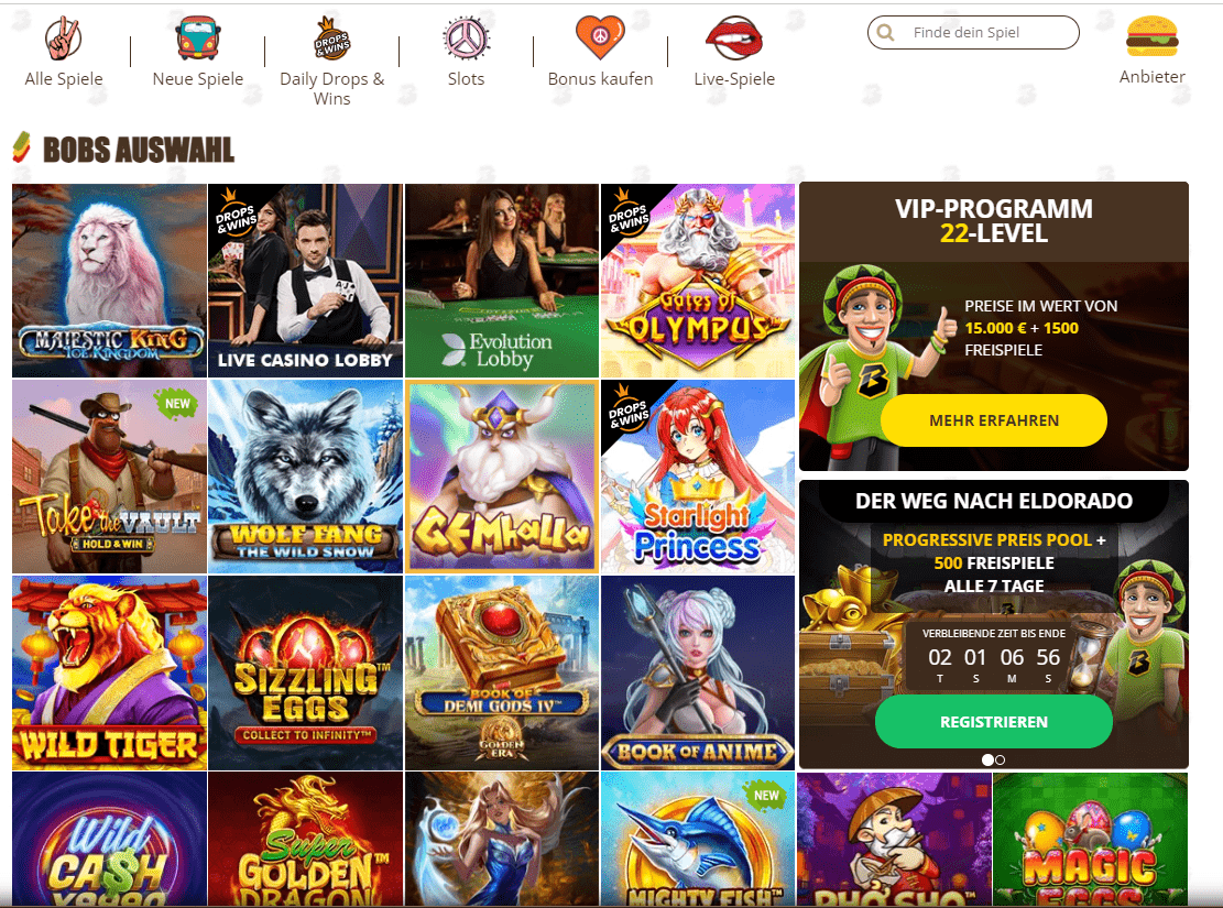 Bob Casino Games