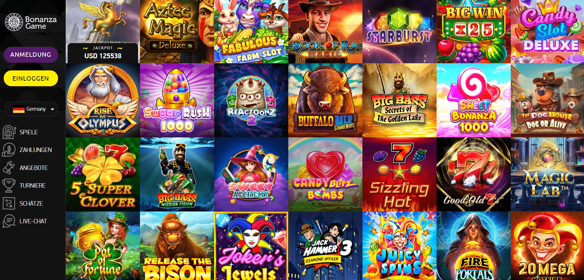 Bonanzagame Casino Games