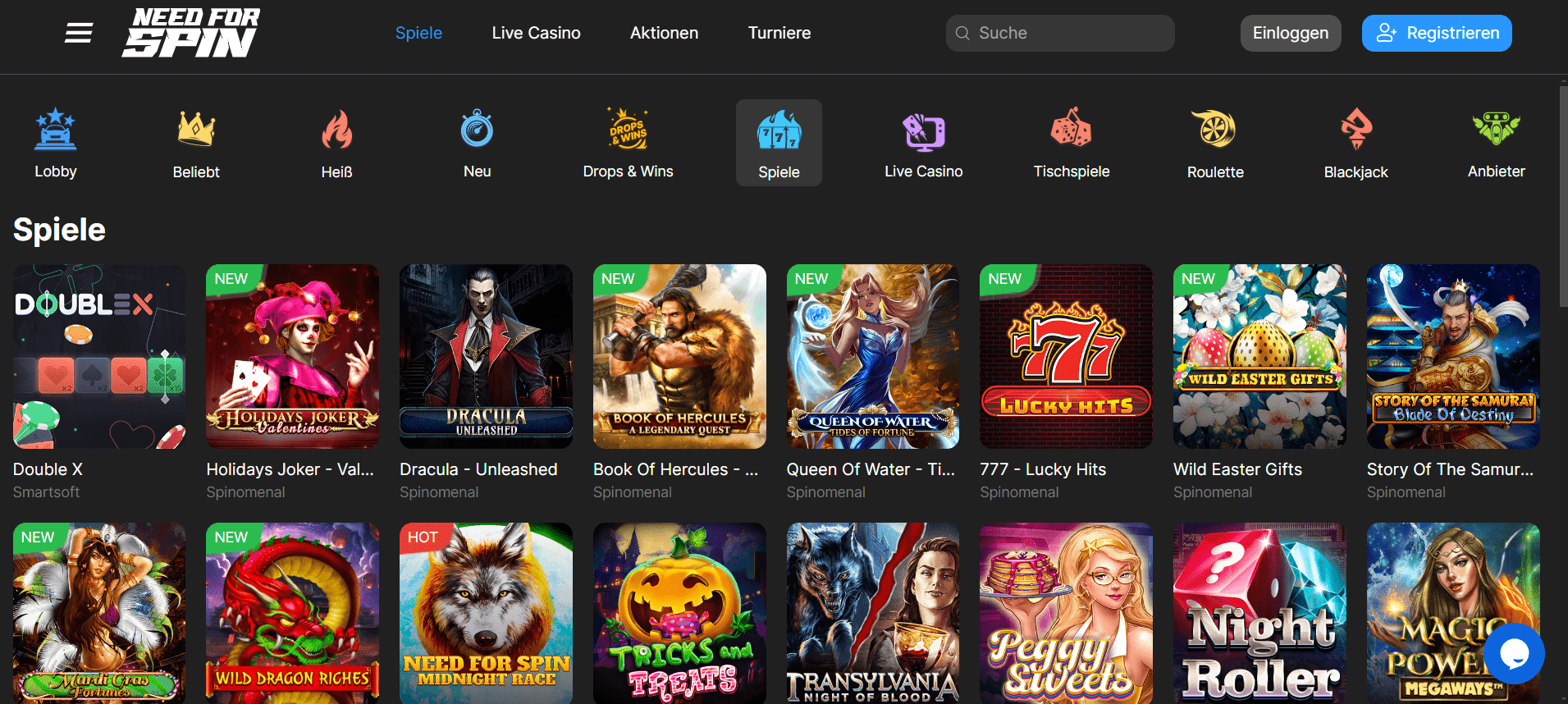 Need for Spin Games