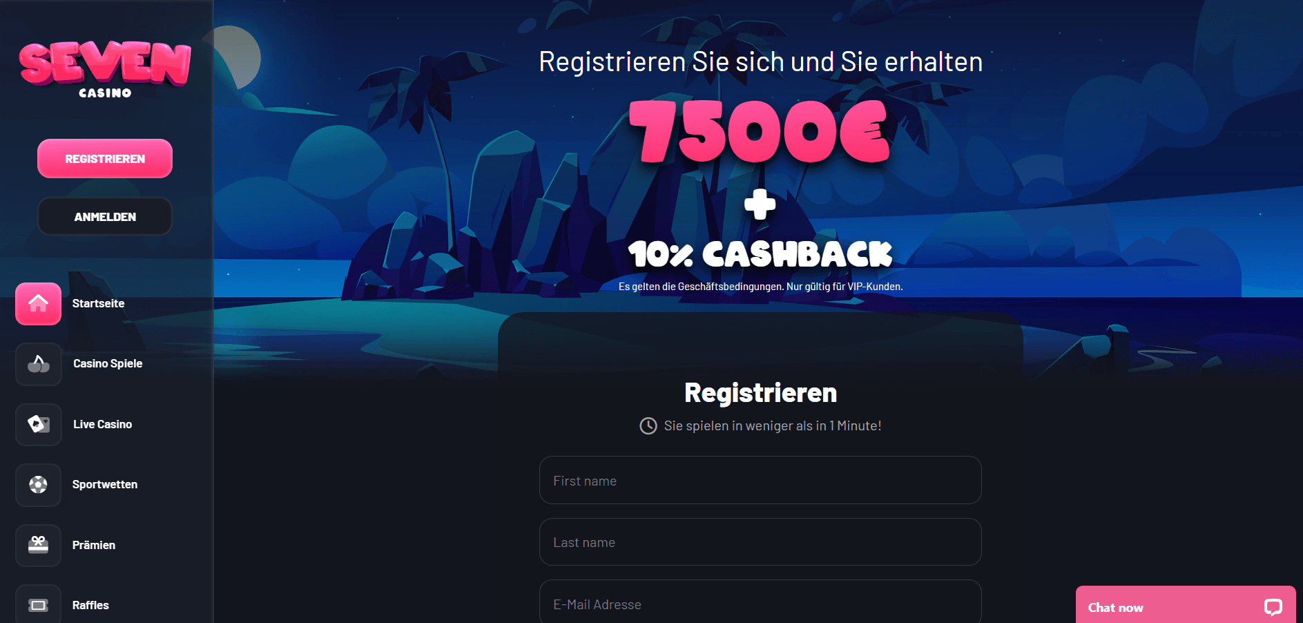 Seven Casino Homepage